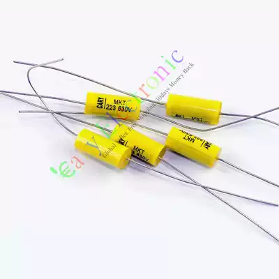 630V yellow piercing axial bile machine coupling film capacitor fever infinite copper foot power amplifier audio 0 022uf