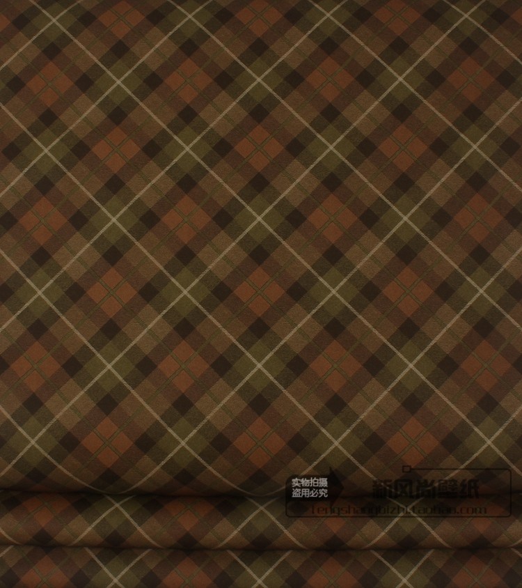 American original Imported Pure Paper Wallpaper Simple grid Bedroom Book Room full of wqAB version Lower wall Wall Skirt