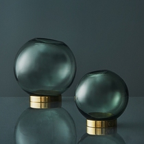 AYTM GLOBE brass bottom support glass vase Nordic Denmark imported soft decoration