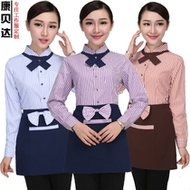 waitress work clothes long sleeve hotel work clothes fast food restaurant clothes set coffee shop restaurant internet coffee hot pot shop