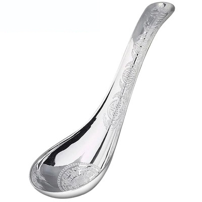 Millennium silver floor foot silver S999 sterling silver spoon More than silver spoon wedding baby gift gift silver cutlery