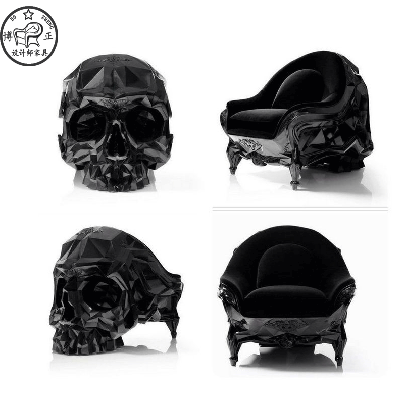 Maximo Riera Designer Furniture Creative Skull Leather Seat Skull Sofa Alien Chair