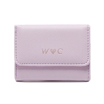 WC WEGO Japan magazine Harajuku short three-fold leather wallet card bag coin purse coin bag small leather wallet