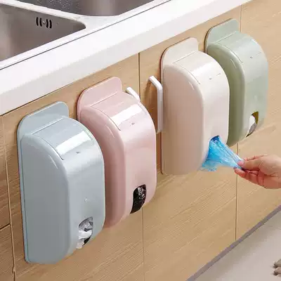 Kitchen environmental protection plastic bag storage, storage box for garbage bags, plastic bag finishing, wall-mounted extraction box, household