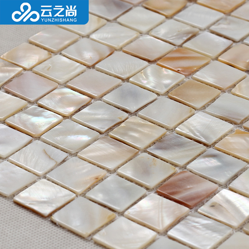 Yunzhishang shell mosaic tile net spell TV background wall countertop column decorative wall sticker white