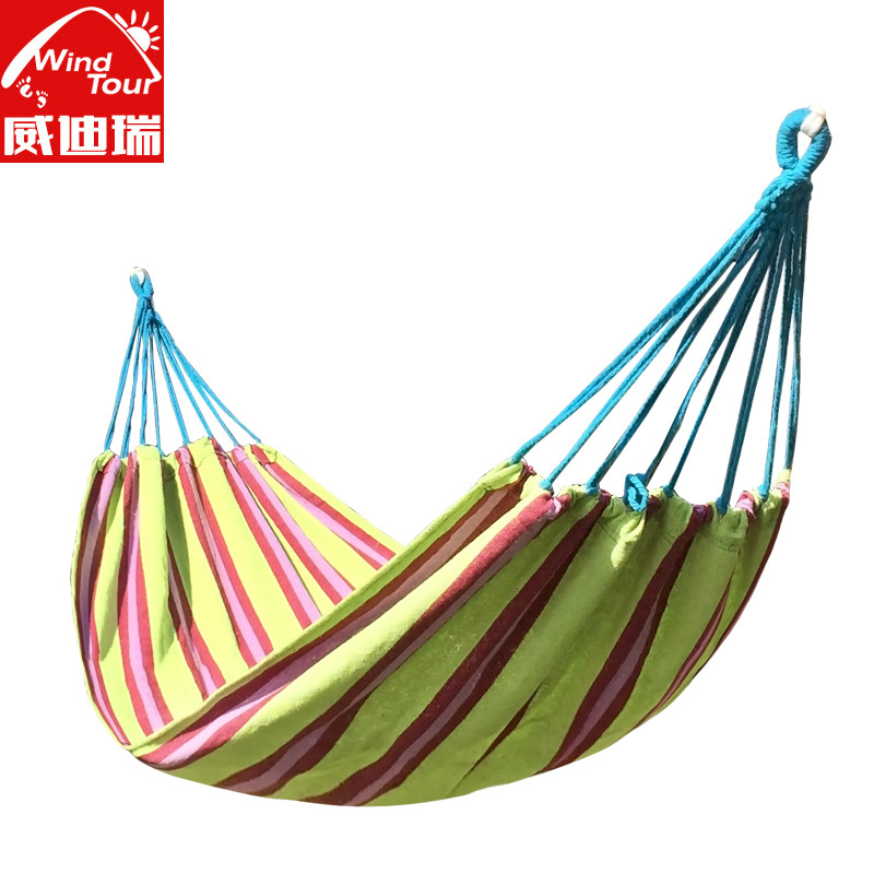 WindTour outdoor widened and thickened leisure canvas Single double hanging bed Swing Camping canvas hanging bed