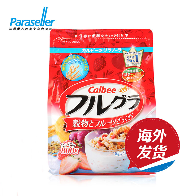 日本Calbee卡乐比营养早餐水果颗粒果仁谷物800g冲饮麦片