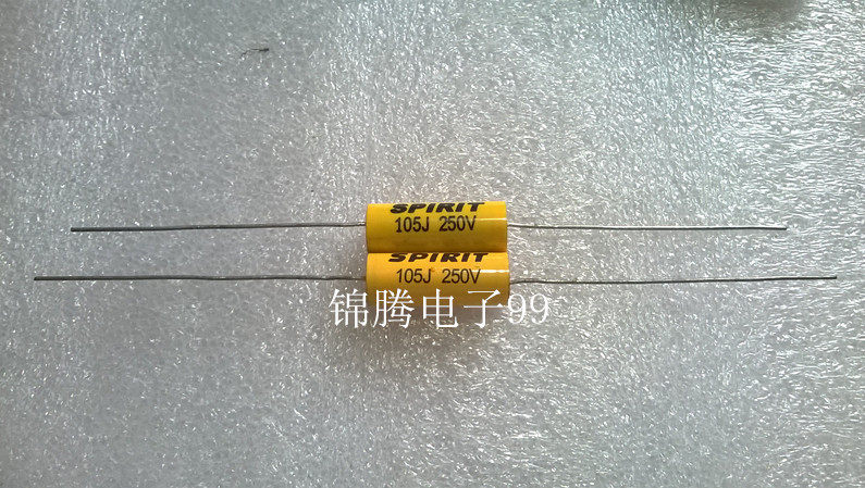 New SPIRIT 1UF 250V 105J speaker capacitor infinite axial capacitor