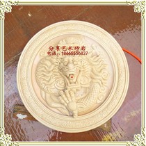 Share sandstone round carvings sandstone reliefs hotel teahouse courtyards indoor and outdoor town house Feng Shui decorations water spray dragon decorations