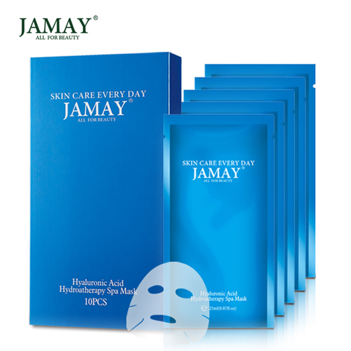 jamay皆美 玻尿酸水疗面膜 补水保湿滋养收缩毛孔 蚕丝面膜贴正品