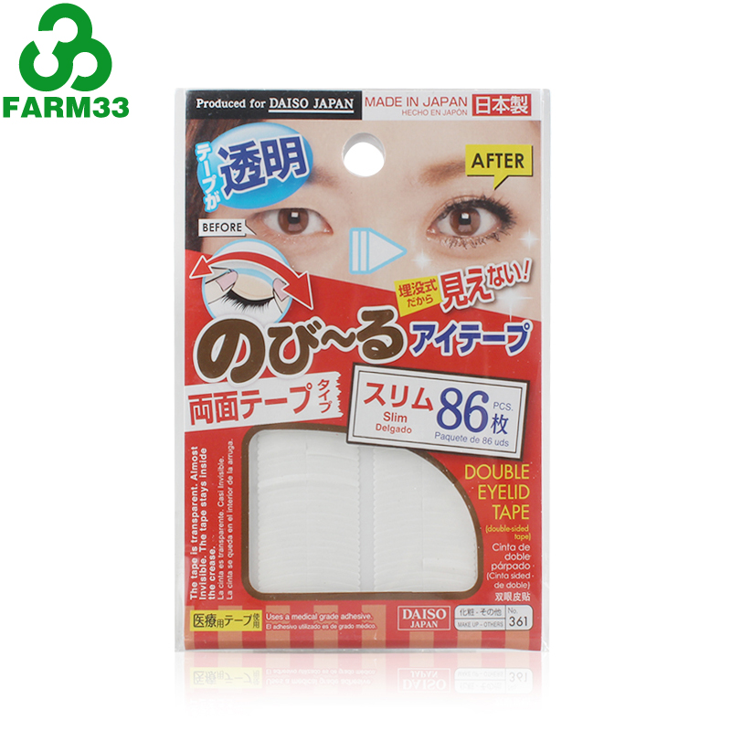 日本DAISO/大创 双面胶型双眼皮贴86枚入 透明纤细型枚