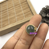 Jewelry inlaid hemp flower style ring 9k14k18k gold can be processed with white yellow rose gold to stone to customize