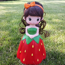 Creative cute plus size princess piggy bank Fruit girl piggy bank Barbie girl girl day gift ornament