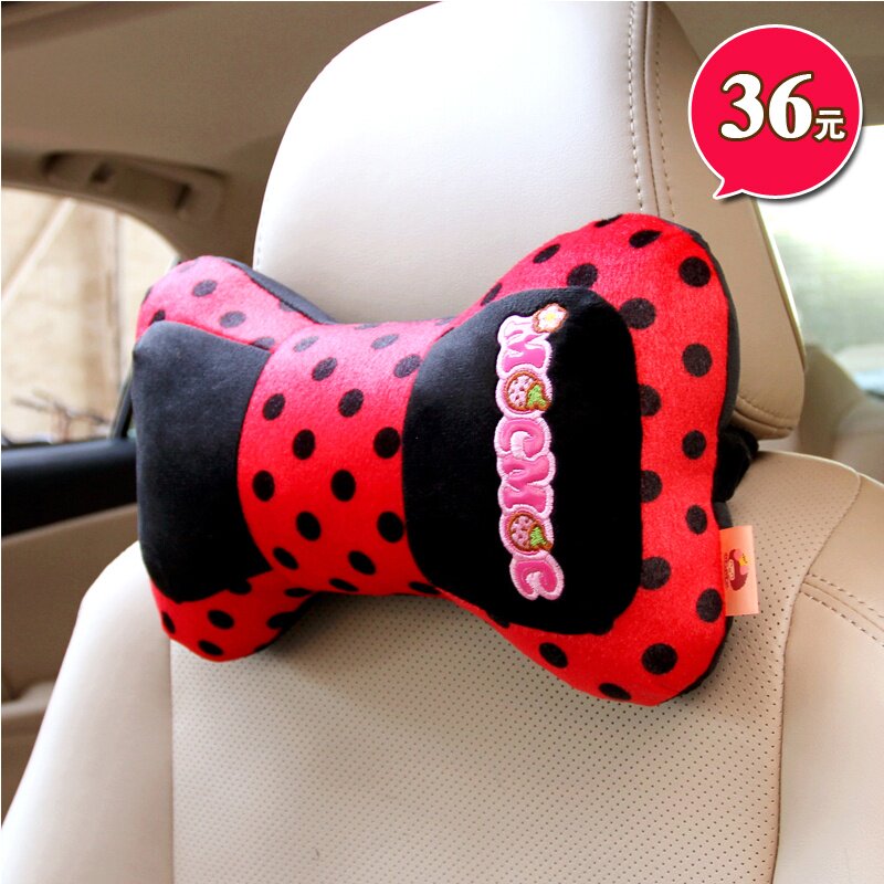 摩丝娃娃 汽车枕头 颈枕 可爱车用骨头枕 车载舒适靠枕头枕 对装