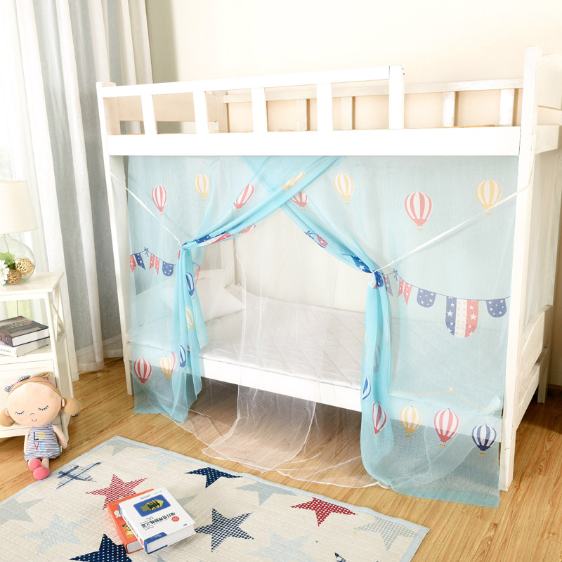 Mu Xi college students dustproof top encrypted dormitory bedroom mosquito net 1 0mm mosquito net Bunk bed Bunk bed Single bed