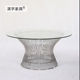 Thiết kế nội thất bàn kính platner Bàn cà phê Plattner kính cường lực thép không gỉ bàn tròn - Đồ nội thất thiết kế ghế nhựa Đồ nội thất thiết kế