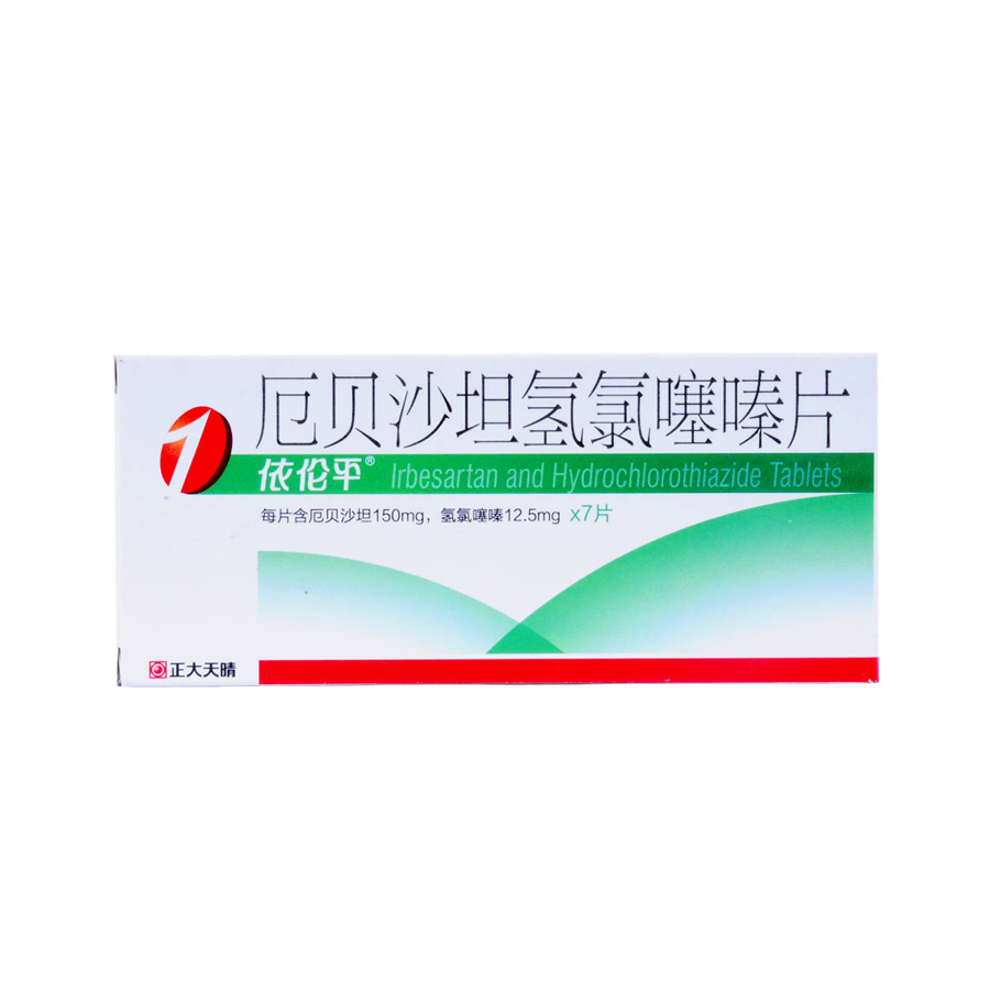 依伦平 厄贝沙坦氢氯噻嗪片 7片/盒