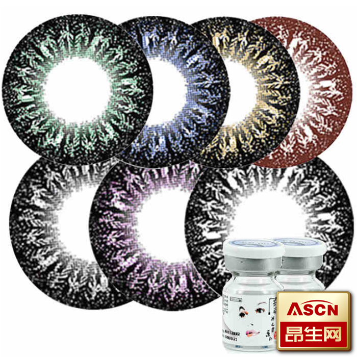 买2送三 韩国美瞳年抛混血彩色隐形近视眼镜年抛1片装 TF