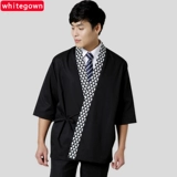 Японский стиль шеф -повара ресторан японский магазин суши Seven -точный рукав осень и зимний униформ корейский повар повара