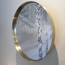 EBT Nordic] Denmark imported menudarkly mirror mirror metal round mirror gold silver