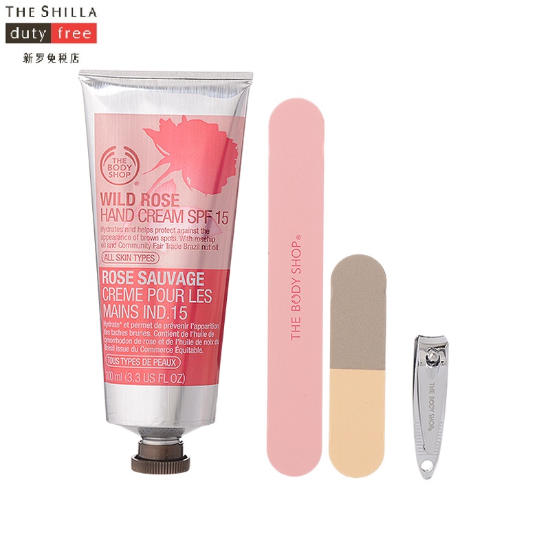 [新罗免税店]The body shop/美体小铺 野玫瑰手甲护理礼盒100g