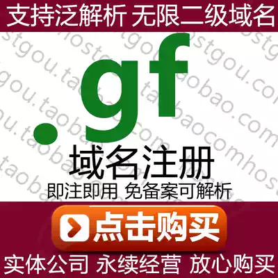 gf domain name registration supports pan-resolution unlimited secondary domain name domain Mi Guyana website website purchase application