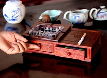 Ashtray home living room creative desktop Office blessing word red sour branch mahogany tobacco home gift