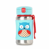 American SKIP HOP Children Baby cute zoo stainless steel suction tube Cup toddler water Cup Universal