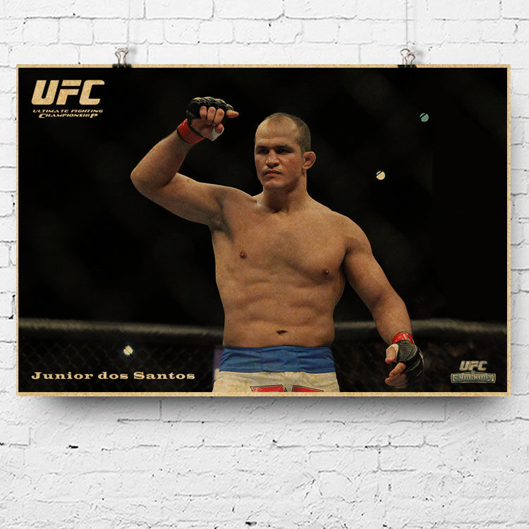UFC poster Santos chrysanthemum fighter JD Santos poster JDS UFC star poster retro