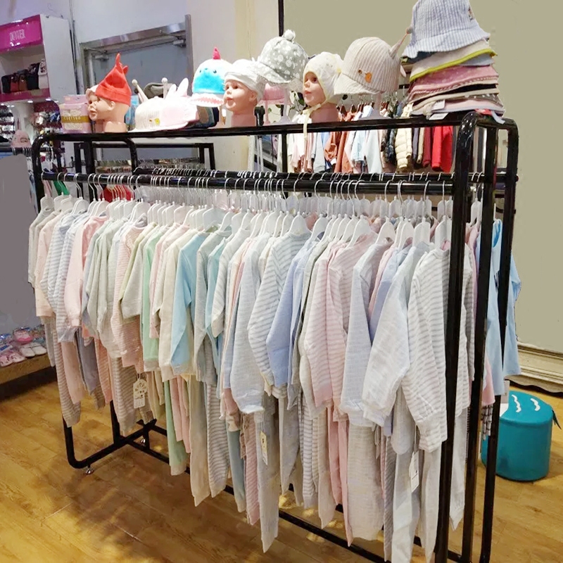 Household clothes hangers Floor-to-ceiling balcony clothes hangers Bedroom clothes hangers Indoor mobile double pole clothes hangers Clothing racks