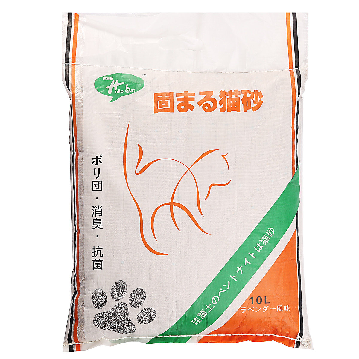 波奇网日本嘿乐猫硅藻土无尘环保猫砂膨润土除臭结团薰衣草味10L