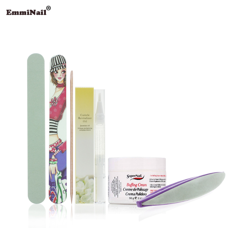 美甲用品抛光蜡套装指甲油营养笔打磨条打蜡羊皮挫抛光疗胶工具