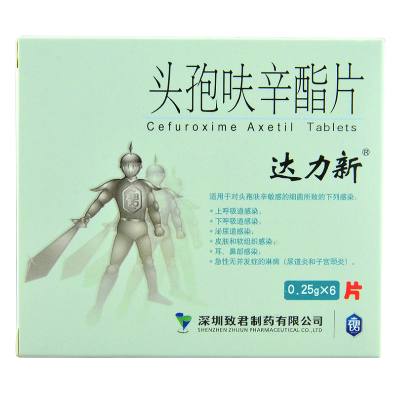 达力新 达力新 头孢呋辛酯片 0.25g*6片/盒