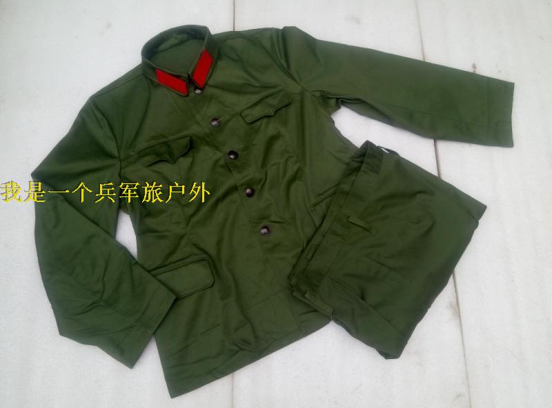 Post-production 65-style cadres polyester-card uniformed rubber wood buckle uniform 78-style polyester-card winter clothing (without red collar chapters)