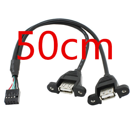 usb1 2 expansion line USB Dupont 2 54 Host shell bezel line with screw hole Main board Double usb turn Dupont 9Pin