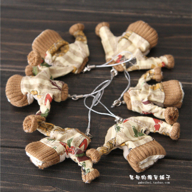 Foreign trade doll clothes plush small pendant car key chain pendant wedding gift company event small gift