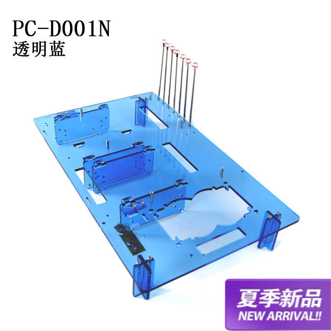 QDIY fully transparent computer chassis HTPC open chassis personality naked ATX acrylic open chassis