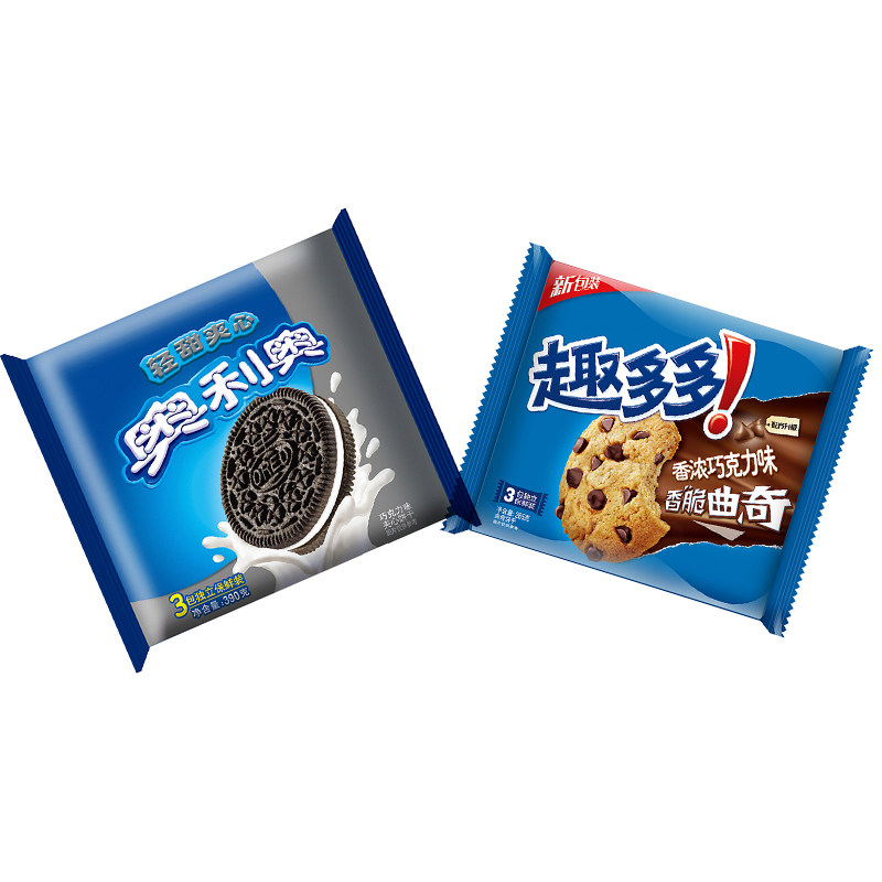 【天猫超市】亿滋奥利奥轻甜夹心390g+趣多多原味285g 超值组合装
