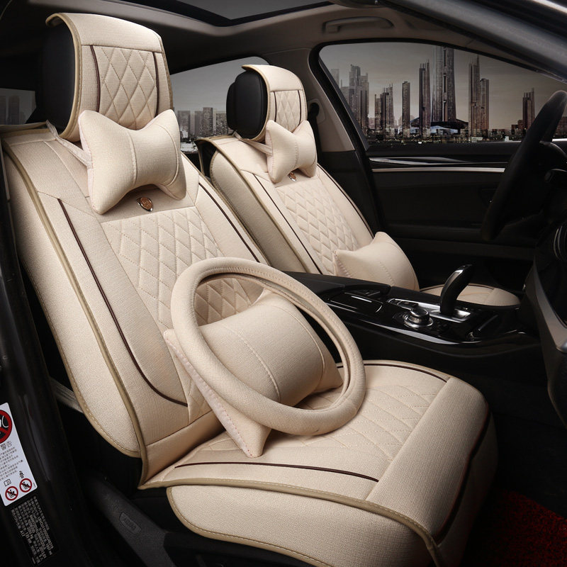 新莲花L3 L5 陆风X5 X7 X8 X9 X6汽车坐垫亚麻全包围四季通用新