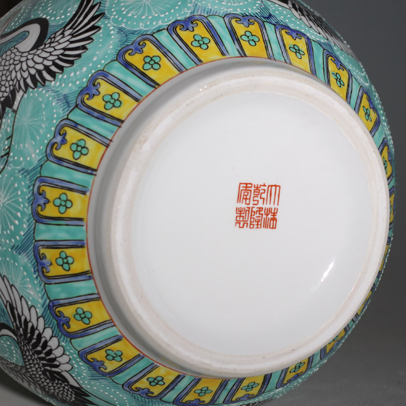 Jingdezhen 55 cm high hand - made imitation the qing qianlong cranes hand - made porcelain vases display vase