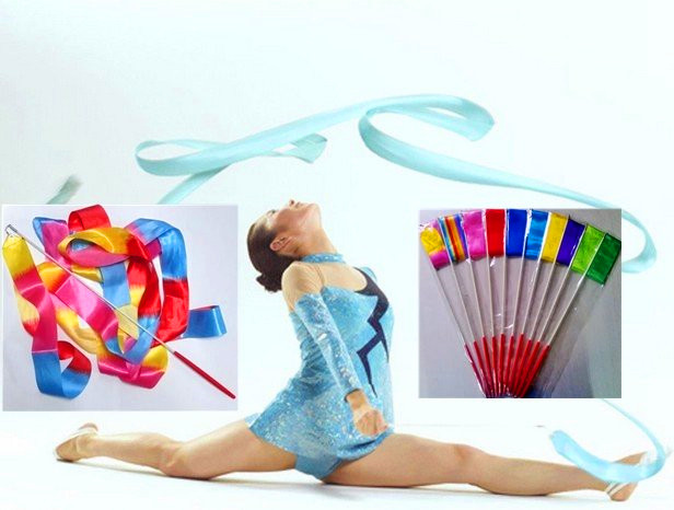 Waves Musical Instrument Artistic Gymnastics Ribbon with a stick floating with toy Performance Props Dance Sporting Goods Popularity
