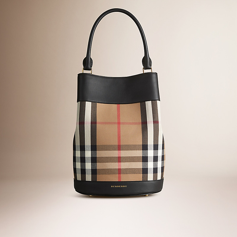 BURBERRY/博柏利TheBurberryBucketHouse格纹皮革水桶包 39933701