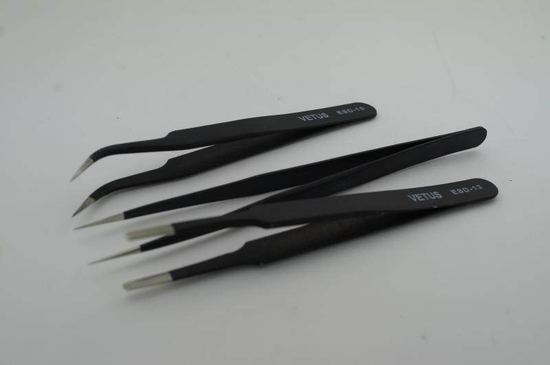 VETUS stainless steel tweezers precision tweezers Anti-static plus hard stainless steel tweezers lens removal and repair use
