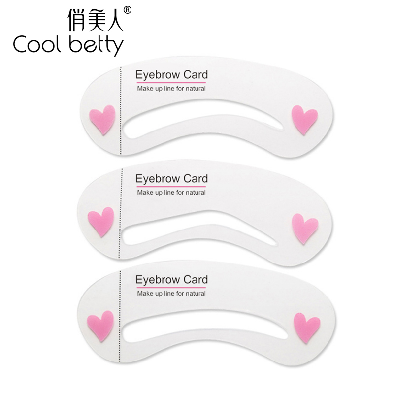 俏美人三眉型 新手女神眉卡画眉套装修眉神器 一字眉毛卡正品彩妆