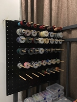 Cave board Wood clothing and shoe factory sewing machine thread shelf pagoda round wax hook shelf tool shelf table rack
