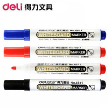 Able 6811 erasable easy to wipe red blue black 3 color single head white board pen wipe away bizarre pen to add ink water