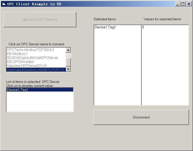 WTclient dynamic link library OPC client