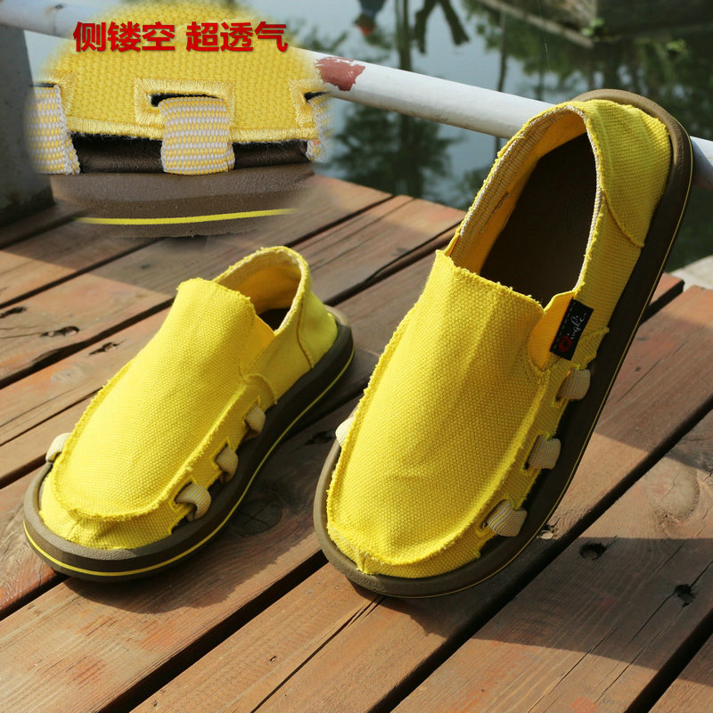 Summer breathable low Help casual cloth Shoe Han version trendy men's sails shoes One foot pedal sloppy shoes Foot Beggar Shoes