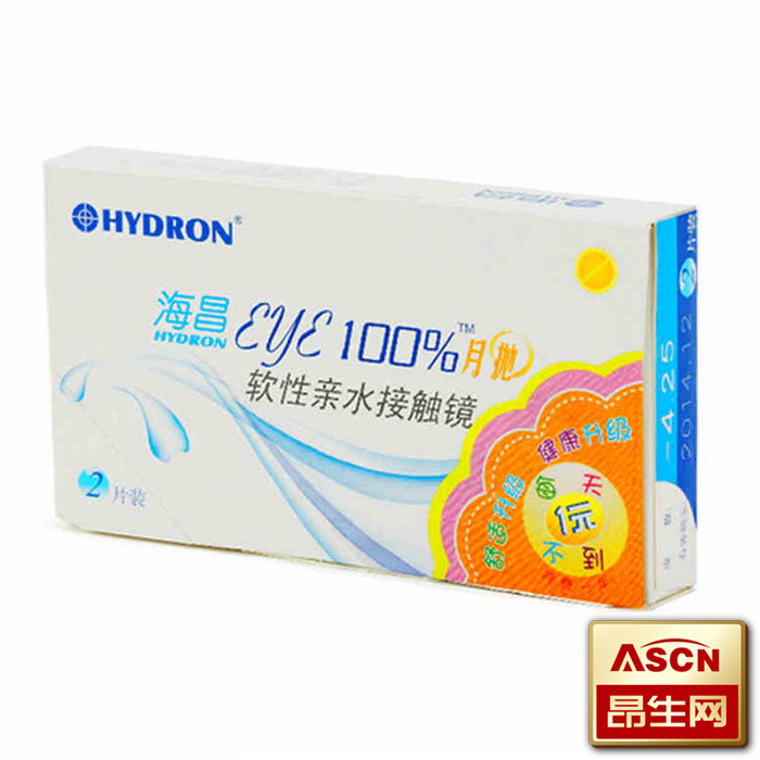 【买2送二】海昌近视隐形眼镜 EYE月抛2片装 非球面 水润舒适TF