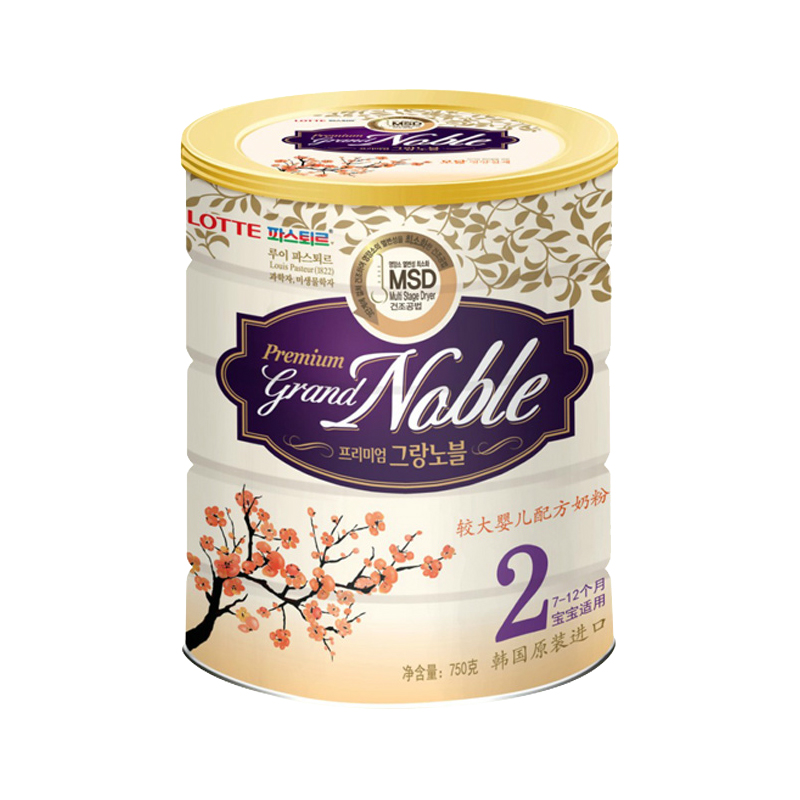 lottefoods乐天食品大贵族婴儿奶粉2段750g 韩国原装原罐进口